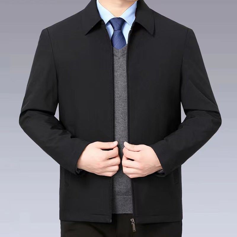 High-End Jacket Spring And Autum Dad Executive Jacket Business Casual Middle-Aged And Elderly Cadre Tops - Image 1